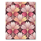 Art Nouveau Pink Floral Symmetry Rug