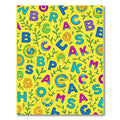 Vibrant Alphabet Garden Pattern Rug