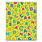 Vibrant Alphabet Garden Pattern Rug