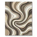 Cream and Coffee Fluid Swirl Rug