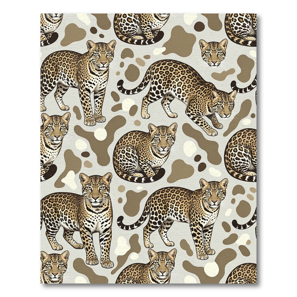 Leopard Spot Animal Print Beige Rug