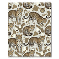 Leopard Spot Animal Print Beige Rug