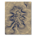 Navy Blue Organic Contour Line Rug