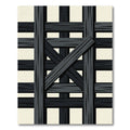 Dark Gray Wooden Cross Hatch Rug