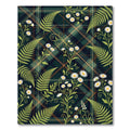 Dark Green Tartan Fern Daisy Meadow Rug