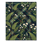 Dark Green Tartan Fern Daisy Meadow Rug