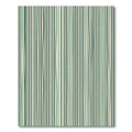Green Vertical Wavy Line Stripe Rug