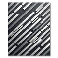 Modern Monochrome Diagonal Stripe Rug