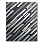 Modern Monochrome Diagonal Stripe Rug