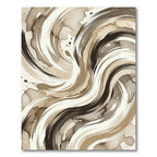 Modern Abstract Earthy Swirl Rug