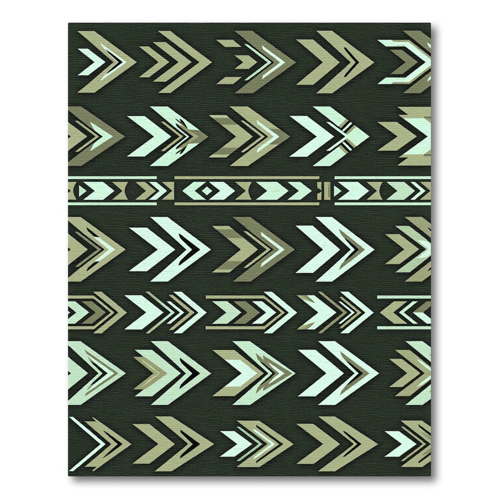 Geometric Arrow Array Khaki Rug