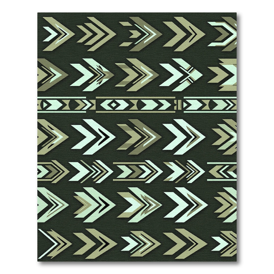 Geometric Arrow Array Khaki Rug