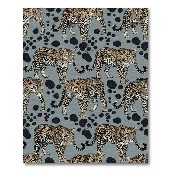 Leopard Animal Spot Grey Backdrop Rug