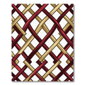 Crimson Gold Intertwined Lattice Rug