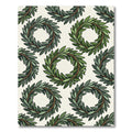 Green Laurel Wreath Repeating Pattern Rug