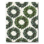 Green Laurel Wreath Repeating Pattern Rug