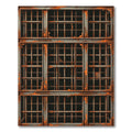 Rusty Metal Cage Grid Repeats Rug