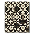 Cream and Black Clover Lattice Rug