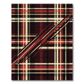Deep Red and Cream Plaid Streak Rug