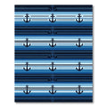 Navy Blue Anchor Striped Nautical Rug