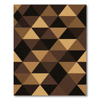 Modern Brown Geometric Triangle Rug