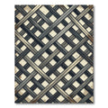 Industrial Charcoal Diagonal Lattice Weave Rug