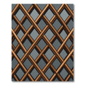 Copper Geometric Lattice Grid Rug