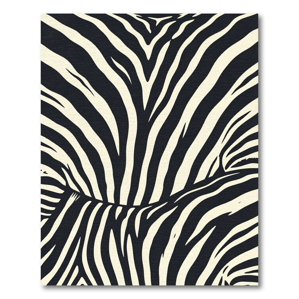 Bold Monochrome Abstract Zebra Wave Rug