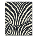 Bold Monochrome Abstract Zebra Wave Rug