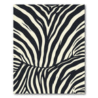 Bold Monochrome Abstract Zebra Wave Rug