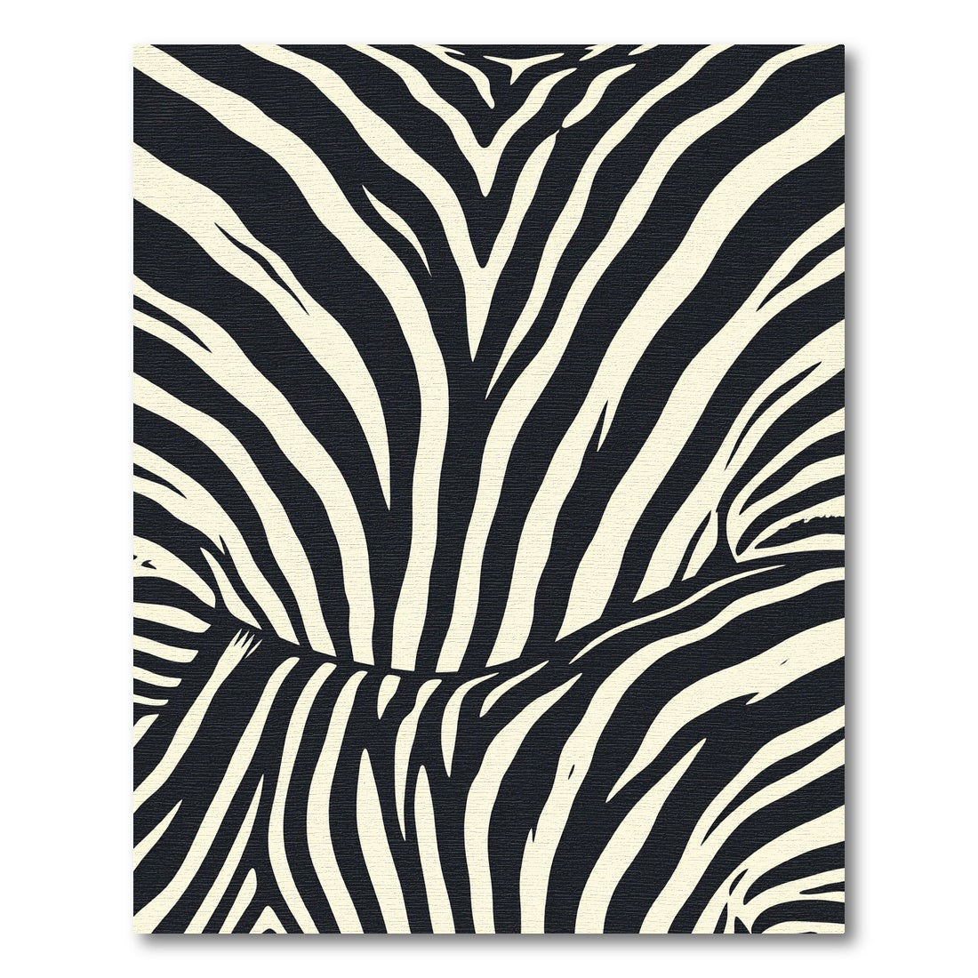Bold Monochrome Abstract Zebra Wave Rug