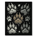 Gray Brown Claw Marks Arrangement Rug