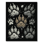 Gray Brown Claw Marks Arrangement Rug