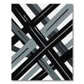 Modern Monochrome Geometric Abstract Lines Rug