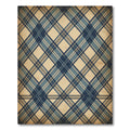 Vintage Blue Tartan Checkered Rug