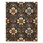 Floral Damask Medallion in Sepia Sage Rug