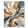 Earthy Swirl Abstract Brushstroke Rug
