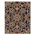 Golden Geometric Star Celestial Medallion Rug