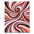 Abstract Terracotta Wave Swirl Rug