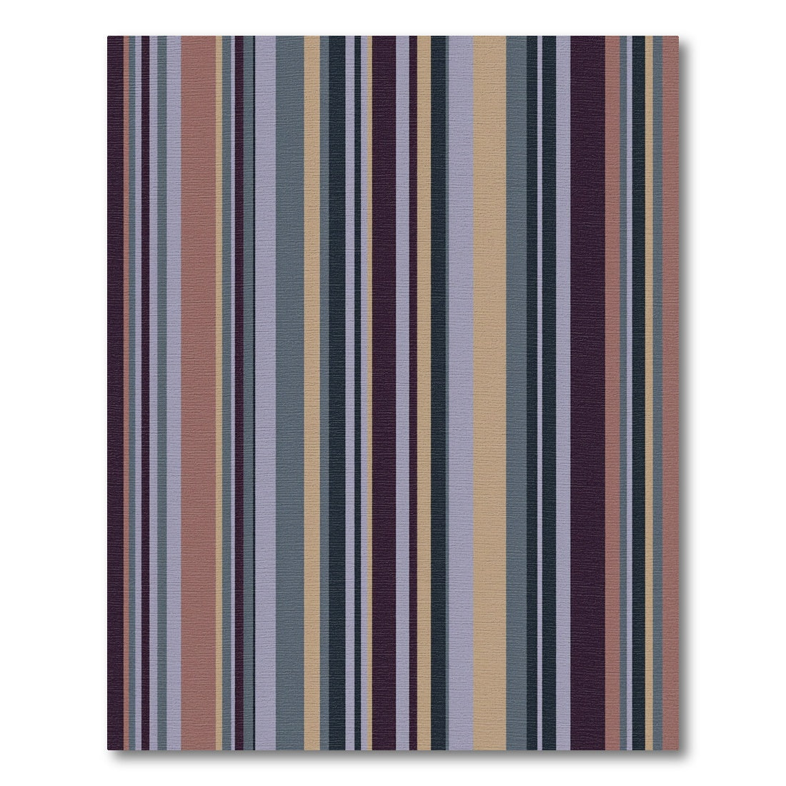 Subtle Plum Gray Beige Stripe Ensemble Rug