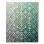 Timeless Teal Floral Lattice Rug