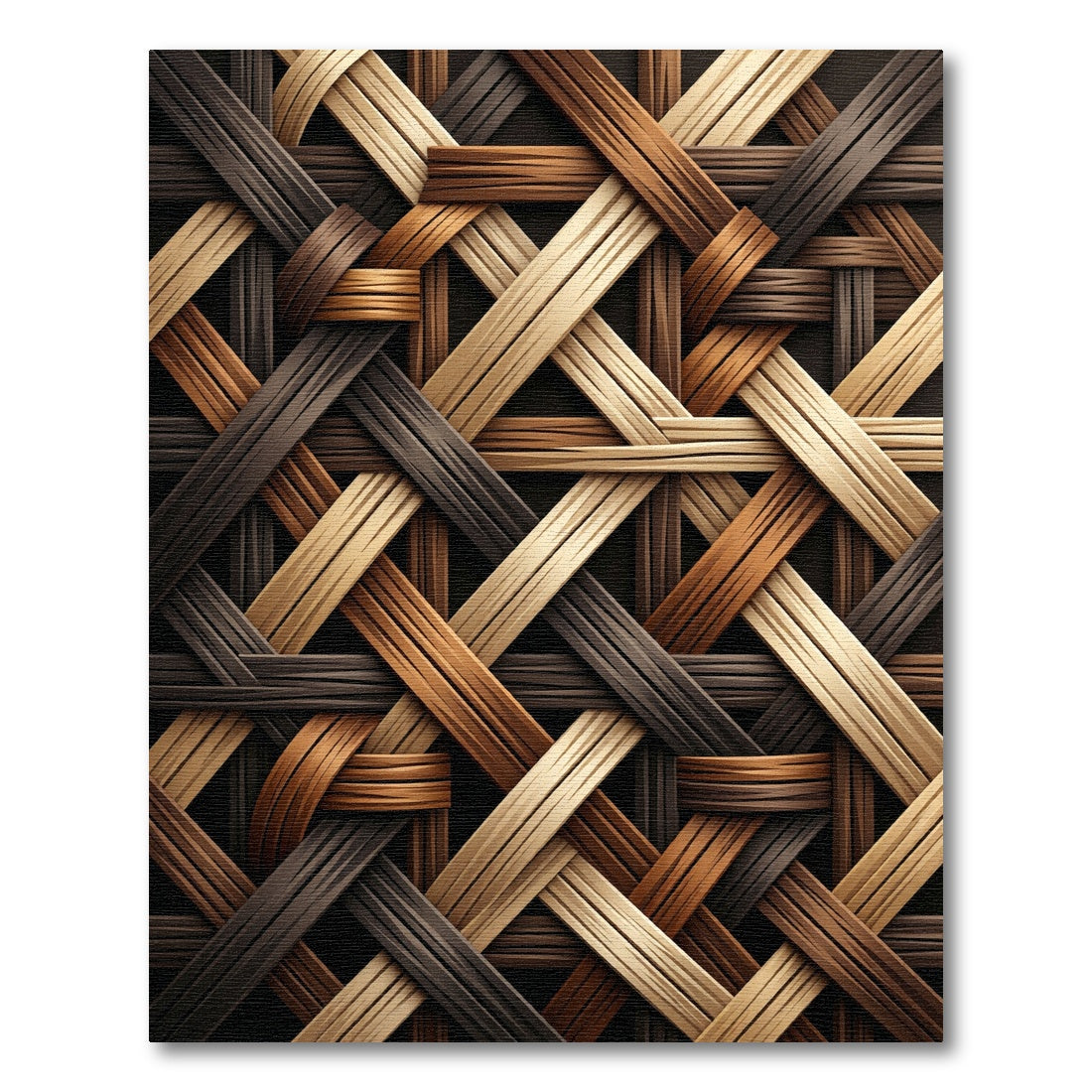Rich Woven Wood Texture Rug