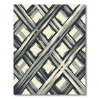 Grayscale Diagonal Brushstroke Diamond Rug
