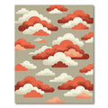 Retro Terracotta and Cream Cloudscape Rug