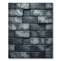 Charcoal Cracked Brick Texture Rug