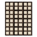 Dark Wood Window Pane Rug
