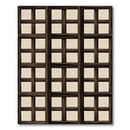 Dark Wood Window Pane Rug