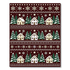 Winter Village Snowflake Christmas Sweater Rug
