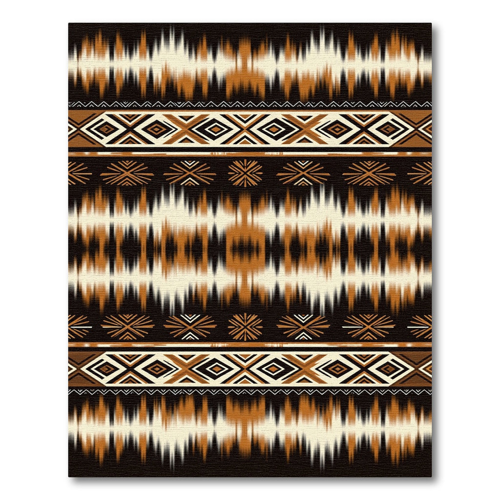 Earthy Brown Tribal Geometric Diamond Rug