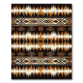 Earthy Brown Tribal Geometric Diamond Rug